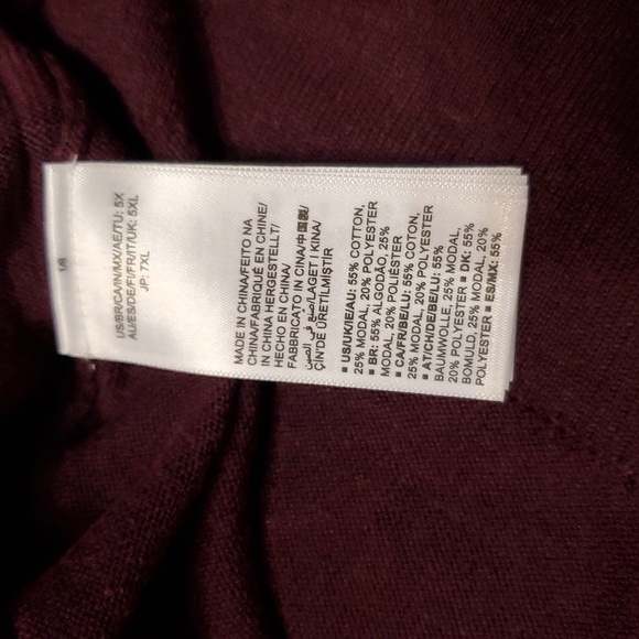 NWT Amazon Essentials Women's V-Neck Burgundy Sweater 5X - Picture 4 of 5